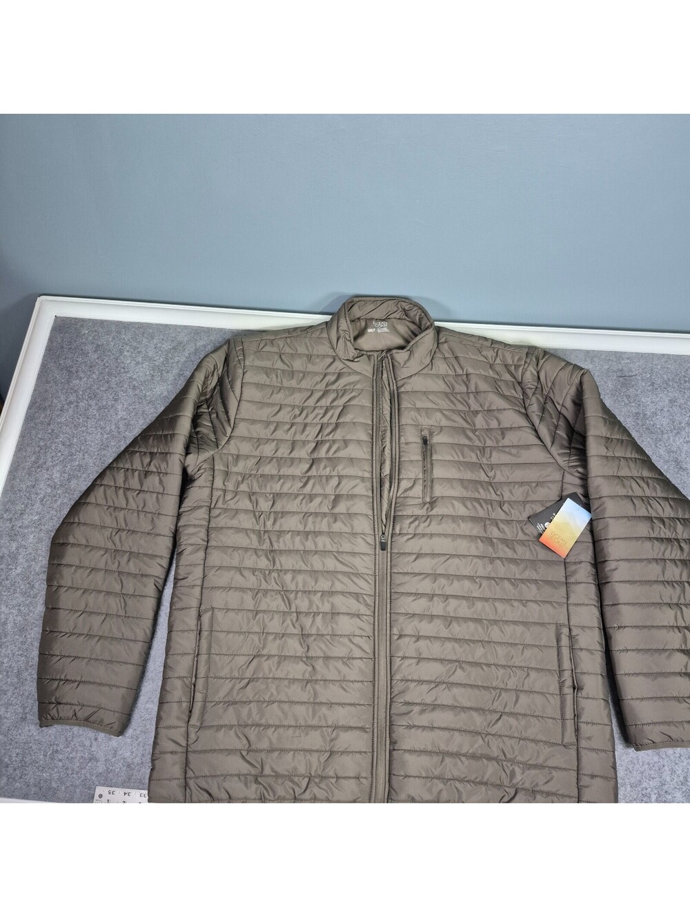 NEW Ocean Coast Khaki Green Puffer Travel Jacket Women's 3XLT Olive